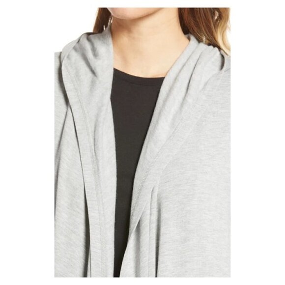 New Splendid Supersoft Hooded Heather Grey Cardigan NWT Small - Picture 4 of 13